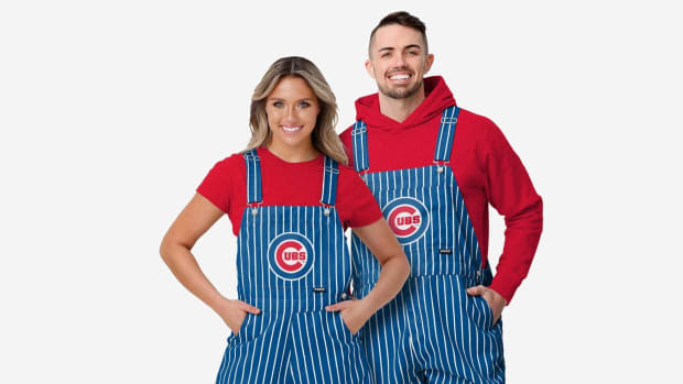 Chicago Cubs Pinstripe Bib Shortalls